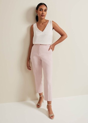 Phase Eight Petite Ulrica Tapered Trousers Rose Canada | ZBFOWE-692